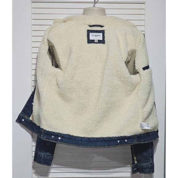 Goodfellow & Co Men's Sanford Wash Sherpa Lined Denim Trucker Jacket Sz S 2897 - Picture 8 of 13